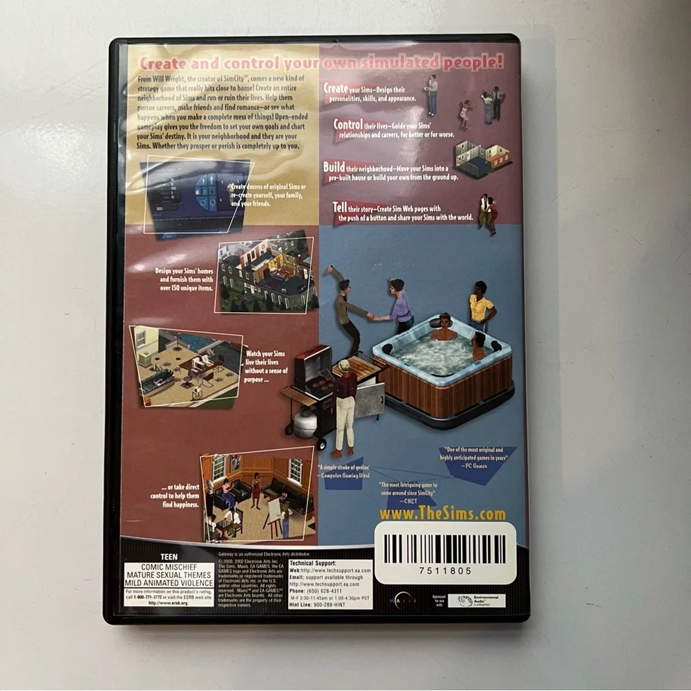 The Sims, original CD-ROM PC video game
